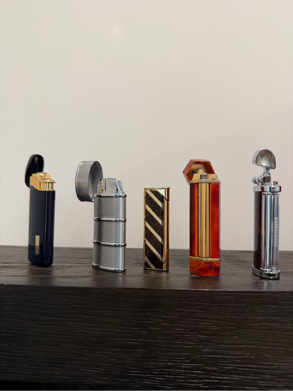 Lot Of 5 Vintage Colibri Lighters For Parts/Repair